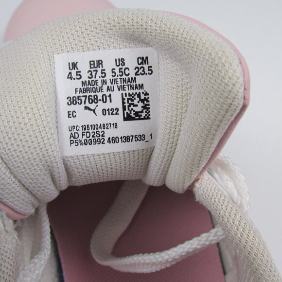 PUMA Mayze White Pink Black Sparkle Platform Sneakers Size 5.5C 38576801 - Picture 12 of 14
